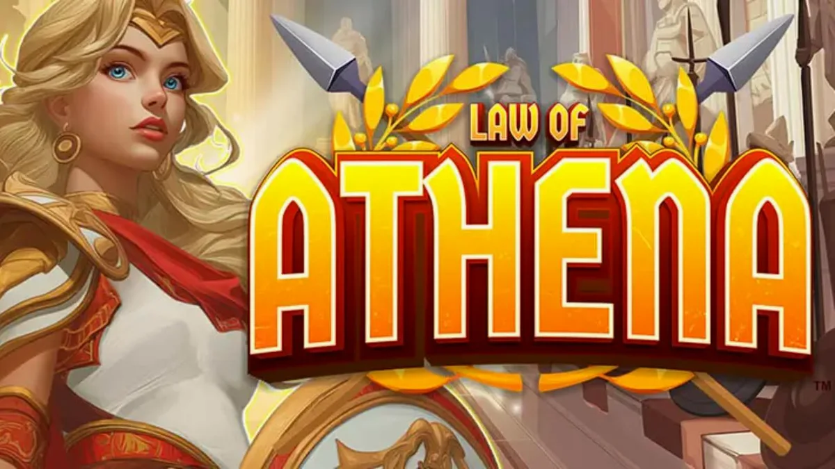 Law of Athena slot game screen featuring Greek mythology theme